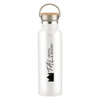 Tipton Recycled Stainless Steel Bottle with Bamboo Lid, 21 oz - Silk Screen