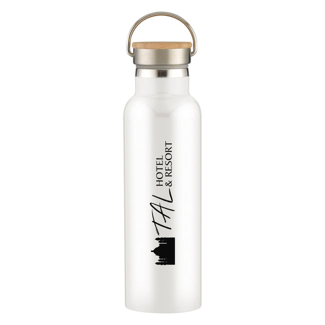 Tipton Recycled Stainless Steel Bottle with Bamboo Lid, 21 oz