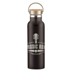 Tipton Stainless Steel Bottle with Bamboo Lid, Laser Engraved, 21 oz - Laser Engraving
