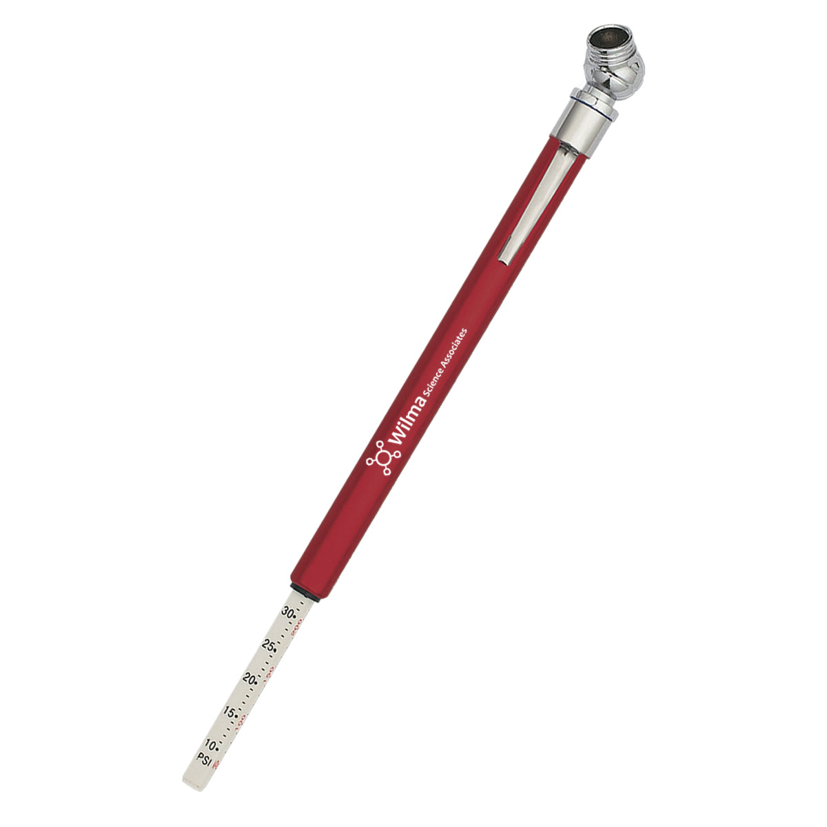 Tire Gauge on a Clip - Red - Inuse