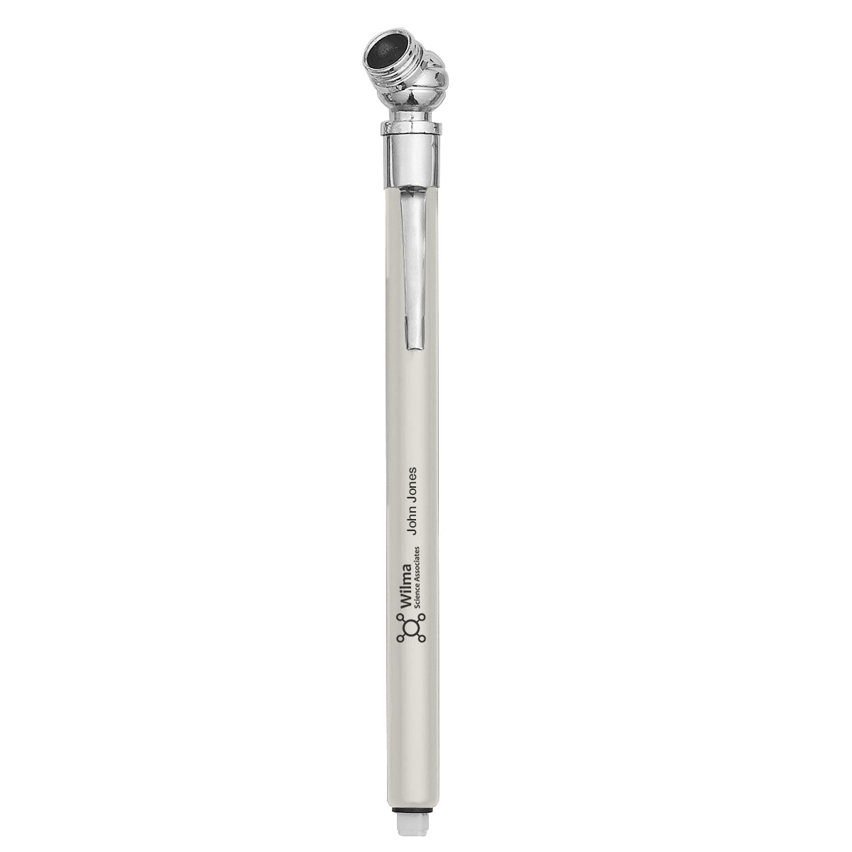 Tire Gauge on a Clip - Silver - Laser Engraving