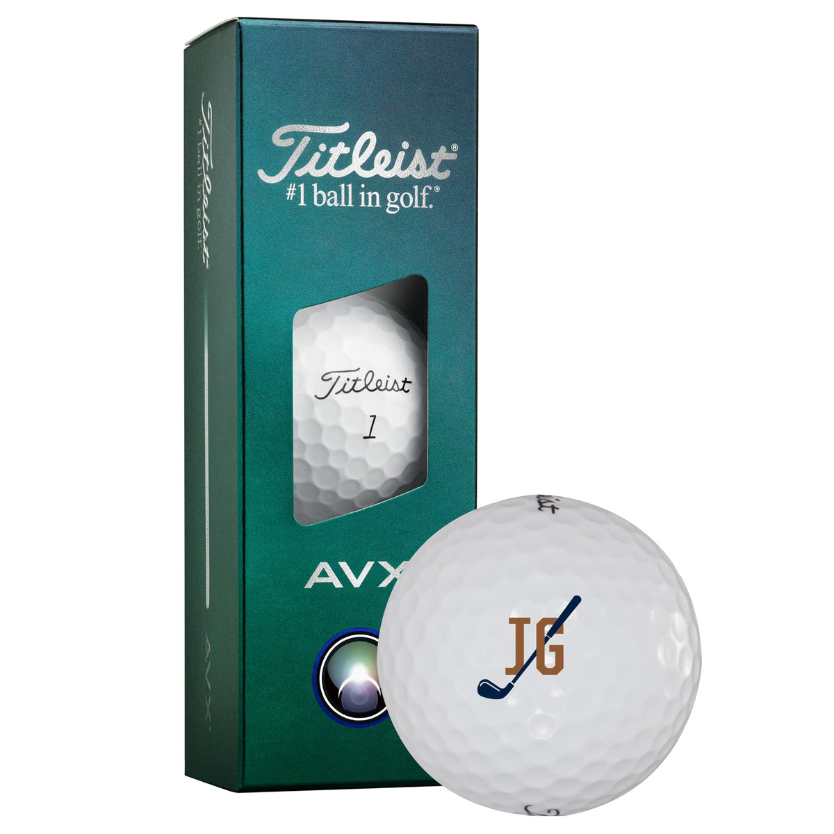 Titleist AVX Soft Feel Golf Balls, 3 Pack - White - Right Angle Packaging