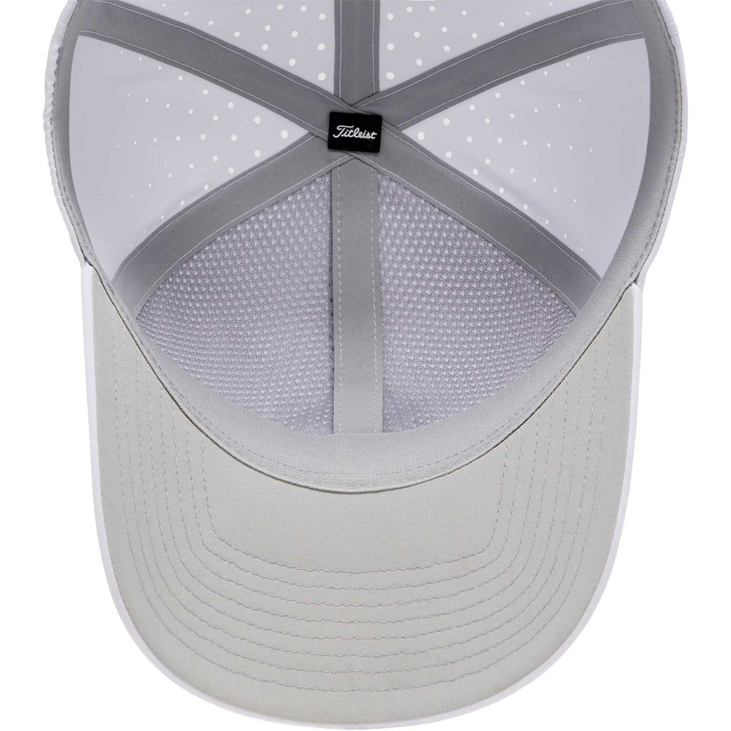 Titleist Charleston Breezer Golf Hat Embroidery - White/Black - Bottom