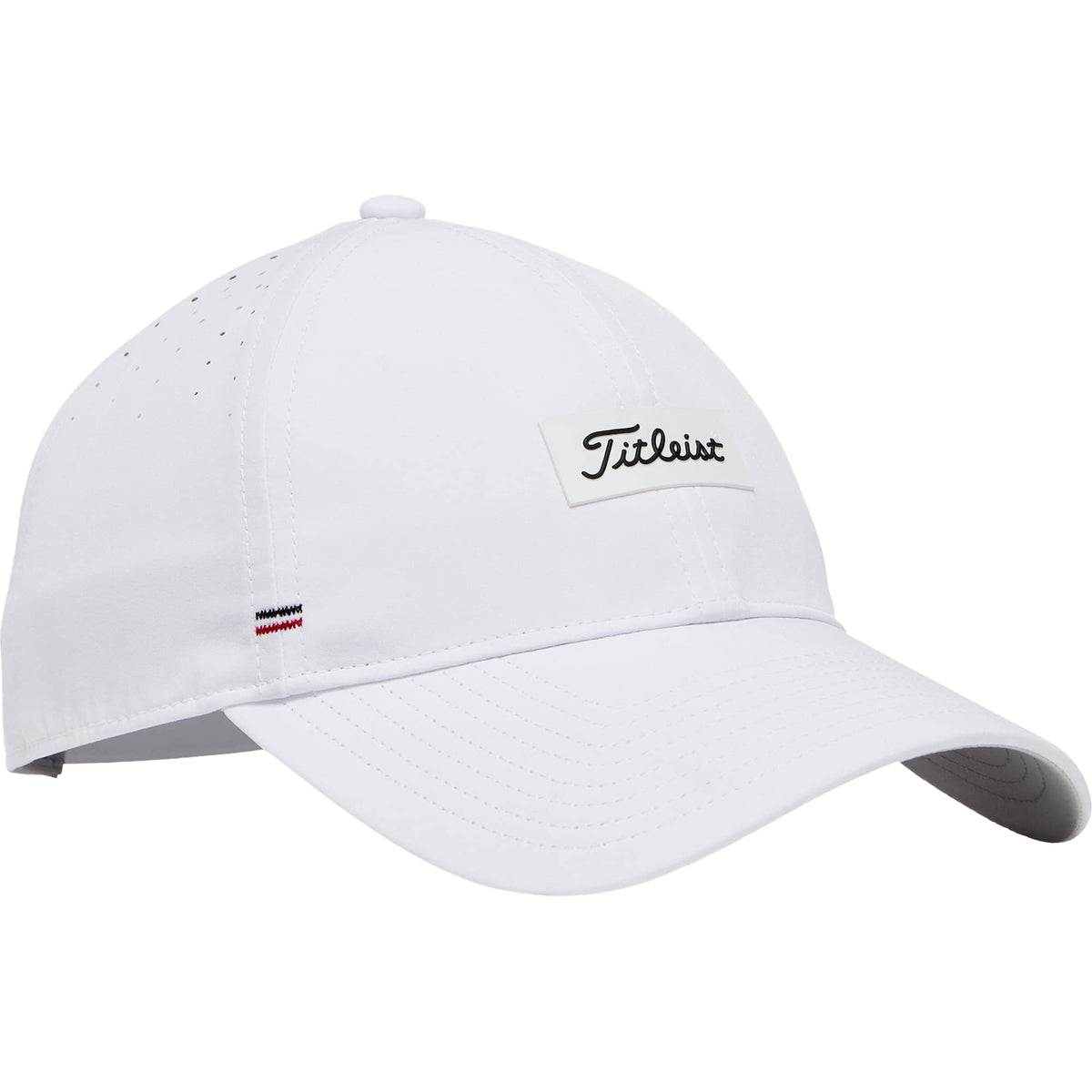 Titleist Charleston Breezer Golf Hat Embroidery - White/Black - Left Angle