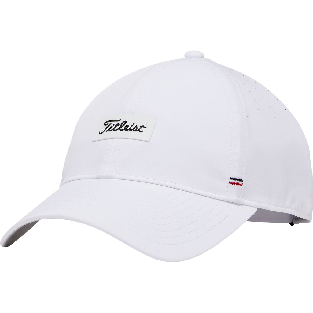 Titleist Charleston Breezer Golf Hat Embroidery - White/Black - Right Angle