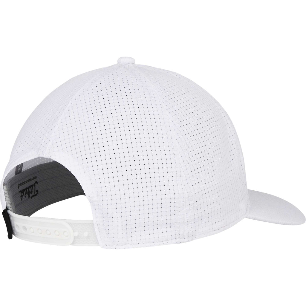 Titleist Oceanside Perforated Golf Hat Embroidery - White/Black - Back