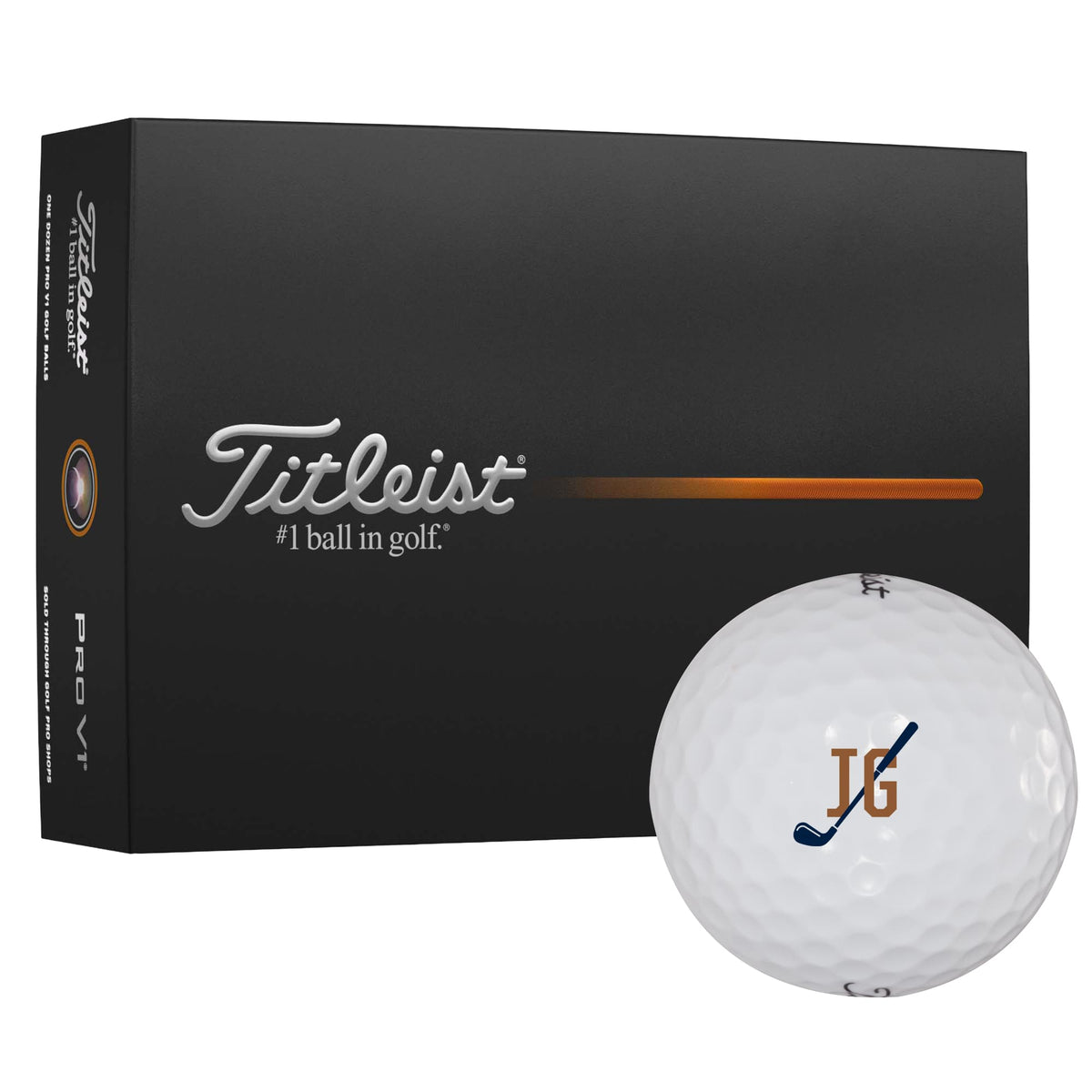 Titleist Pro V1 Golf Balls with Penetrating Flight, 12 Pack - White - Right Angle Packaging