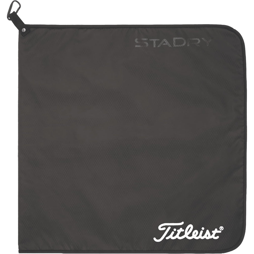 Titleist StaDry Golf Towel with Microfiber Interior, 20 x 20 Inches Transfer - Black - Photo 2