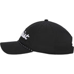 Titleist Tour Breezer Golf Hat with Rope Detail Embroidery - Black/White - Left Side