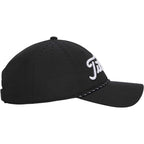 Titleist Tour Breezer Golf Hat with Rope Detail Embroidery - Black/White - Right Side