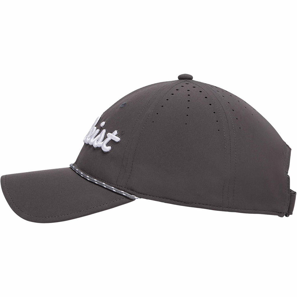 Titleist Tour Breezer Golf Hat with Rope Detail Embroidery - Charcoal/White - Photo 2