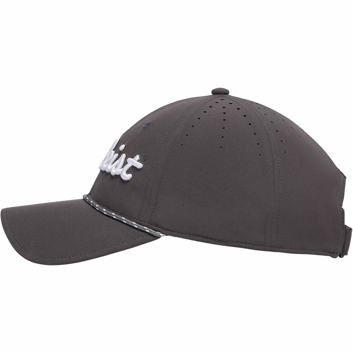 Titleist Tour Breezer Golf Hat with Rope Detail Embroidery - Charcoal/White - Photo 2