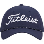 Titleist Tour Breezer Golf Hat with Rope Detail Embroidery - Navy/White - Front