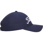 Titleist Tour Breezer Golf Hat with Rope Detail Embroidery - Navy/White - Right Side
