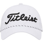 Titleist Tour Breezer Golf Hat with Rope Detail Embroidery - White/Black - Front