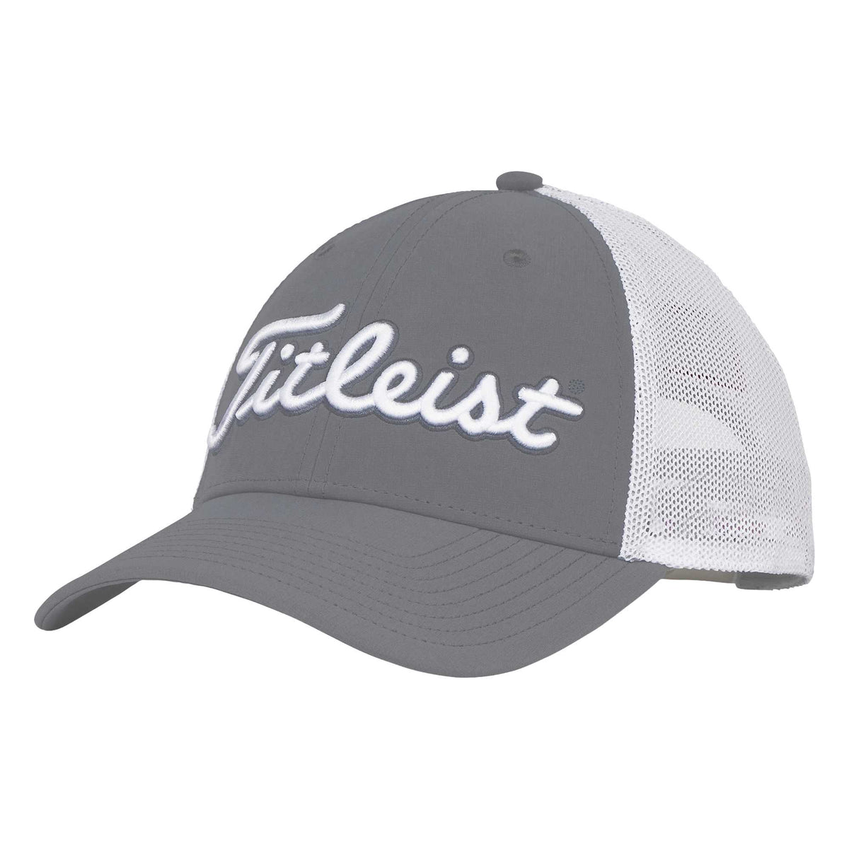 Titleist Tour Performance Mesh Back Golf Hat Embroidery - Charcoal/White - Photo