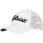 Titleist Tour Performance Mesh Back Golf Hat Embroidery - White/Black - Photo