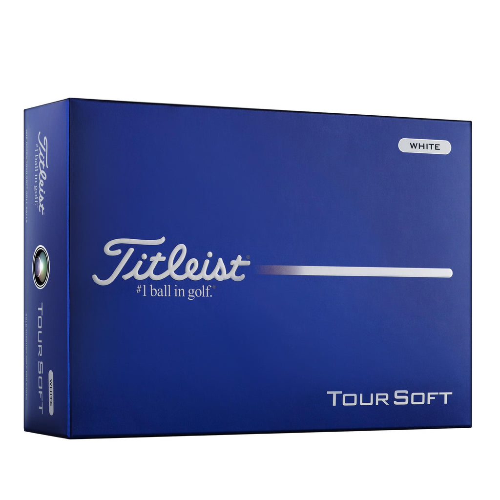 Titleist Tour Soft Golf Balls for Distance and Stopping Power, 12 Pack - White - Right Angle 4