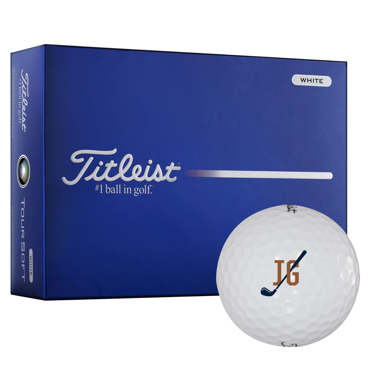 Titleist Tour Soft Golf Balls for Distance and Stopping Power, 12 Pack - White - Right Angle Packaging