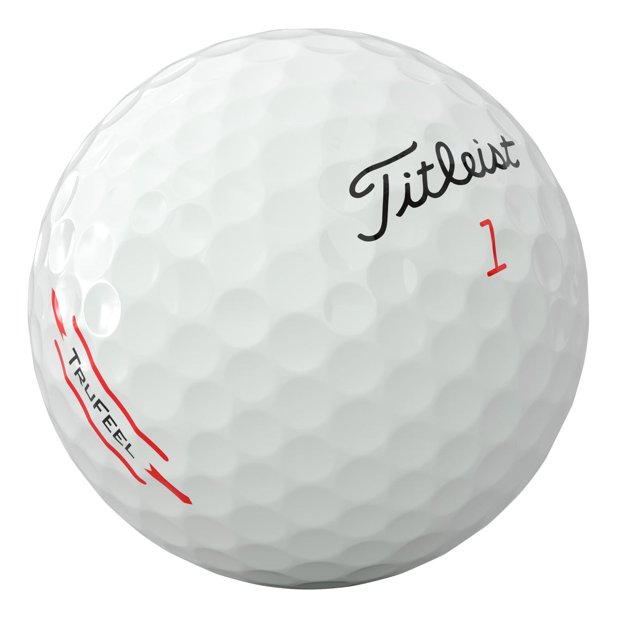 Titleist TruFeel Ultra Soft Golf Balls, 12 Pack - White - Right Angle
