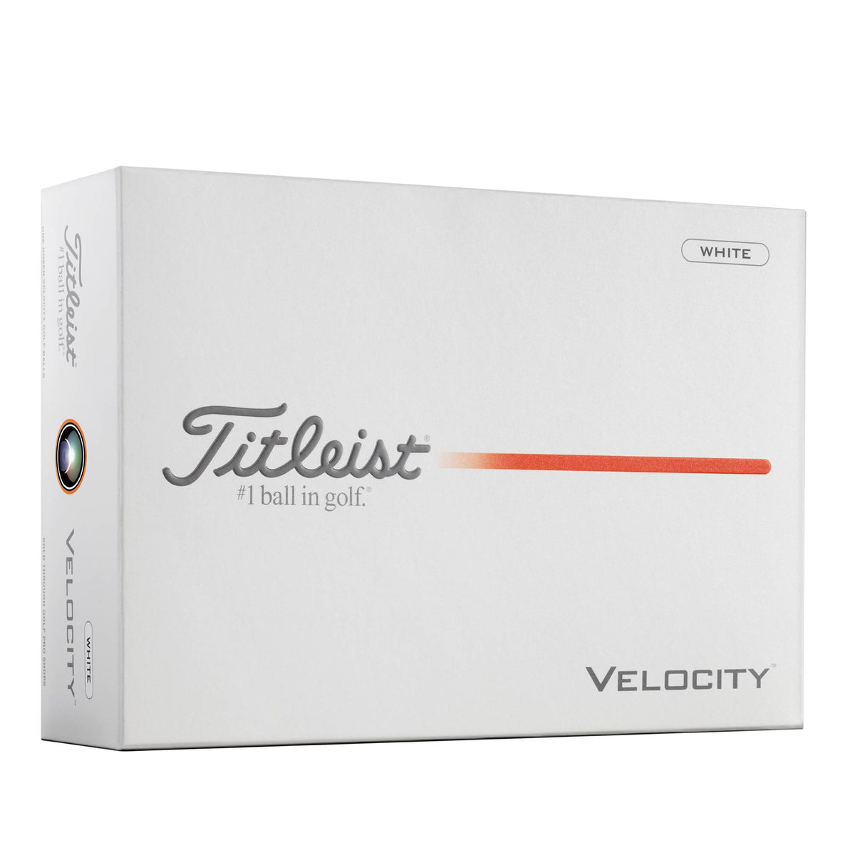 Titleist Velocity Distance Golf Balls, 12 Pack - White - Right Angle 2