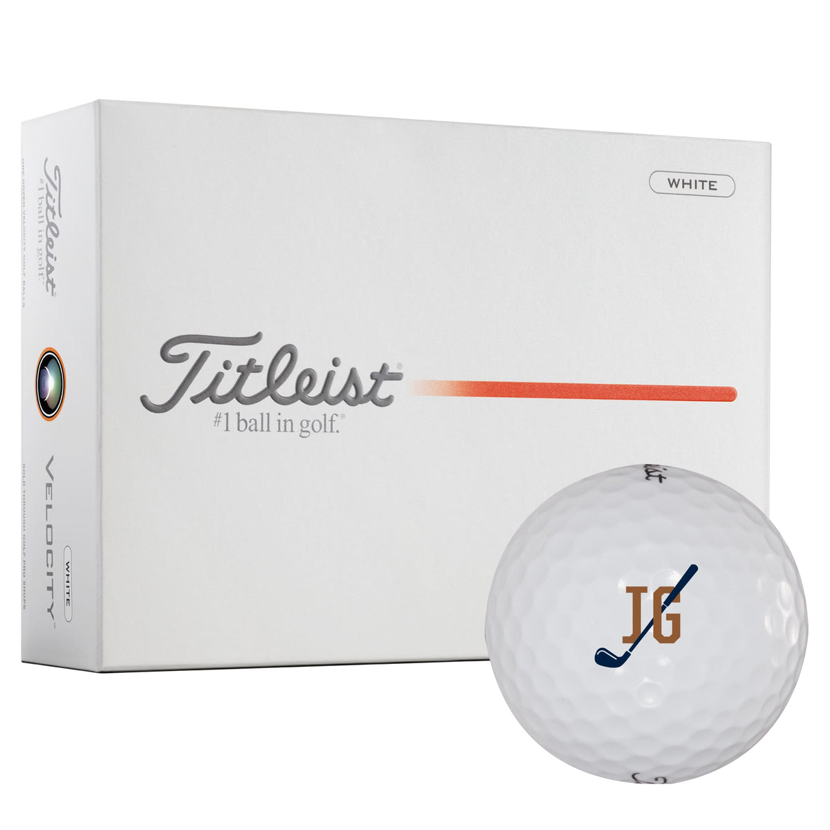 Titleist Velocity Distance Golf Balls, 12 Pack - White - Right Angle Packaging