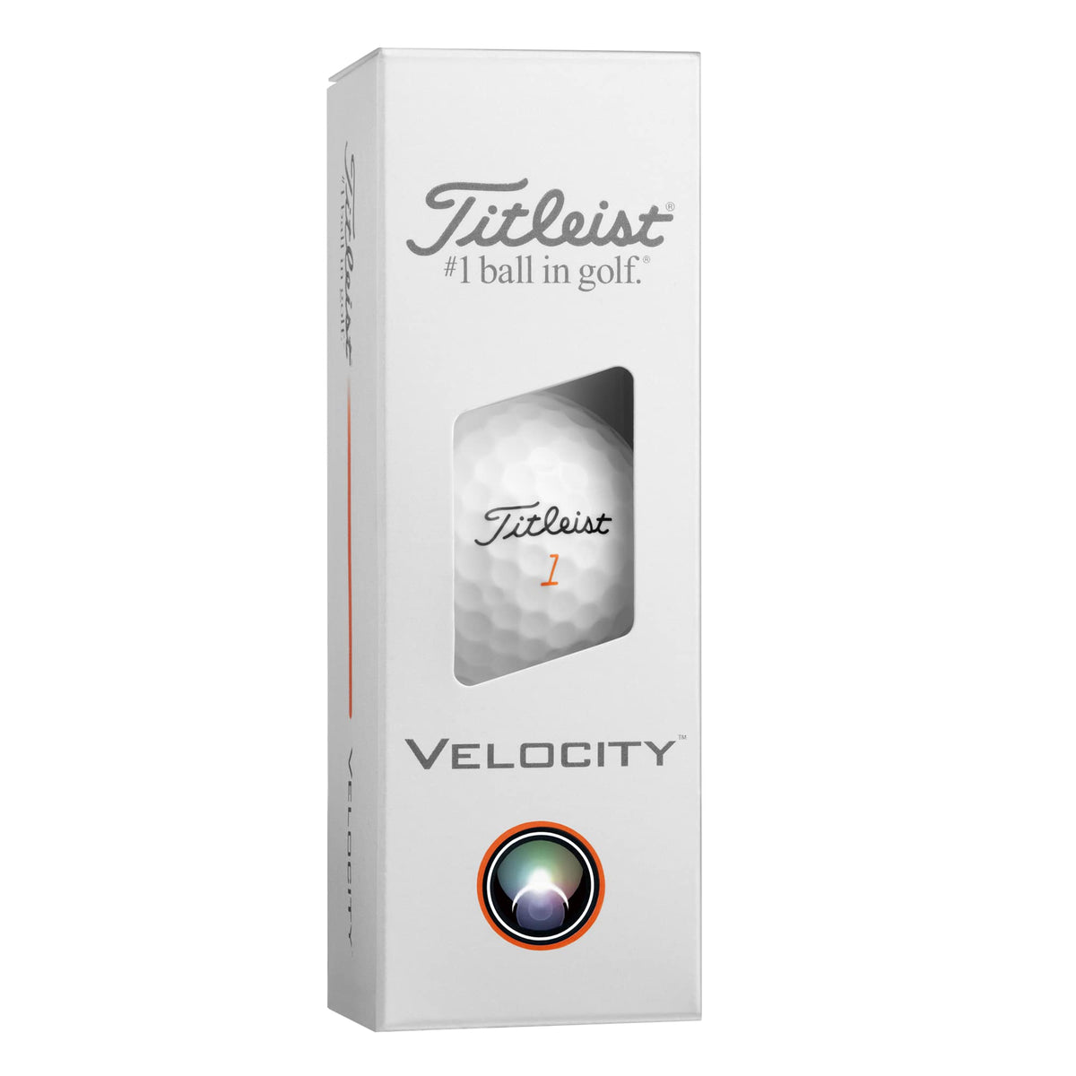 Titleist Velocity Distance Golf Balls, 3 Pack - White - Right Angle Packaging 2