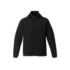 Toba Packable Jacket with Roll-Away Hood for Men Debossing - Black - Front Flat
