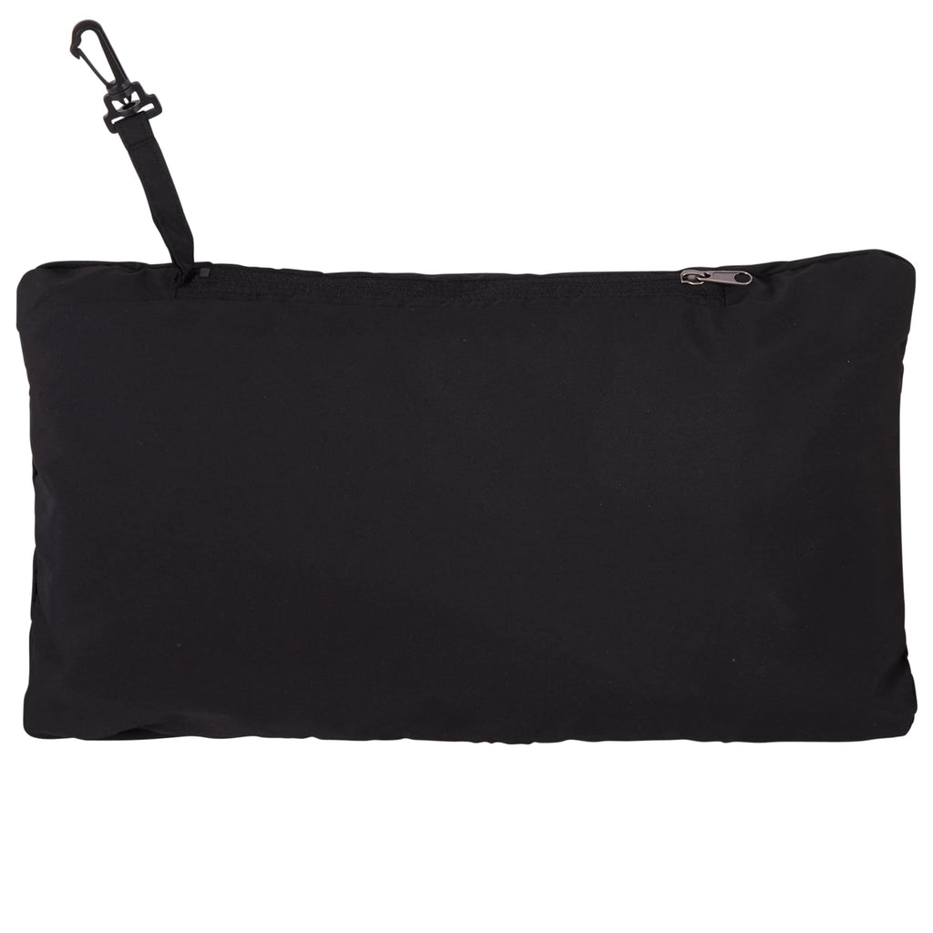 Toba Packable Jacket with Roll-Away Hood for Men Debossing - Black - Front