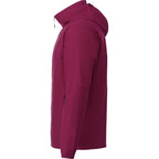 Toba Packable Jacket with Roll-Away Hood for Men Debossing - Maroon - Left Side