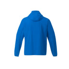 Toba Packable Jacket with Roll-Away Hood for Men Debossing - Olympic Blue - Back Flat