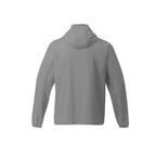 Toba Packable Jacket with Roll-Away Hood for Men Debossing - Quarry - Back Flat