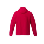 Toba Packable Jacket with Roll-Away Hood for Men Debossing - Team Red - Back Flat