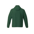 Toba Packable Jacket with Roll-Away Hood for Men Embroidery - Forest Green - Back Flat