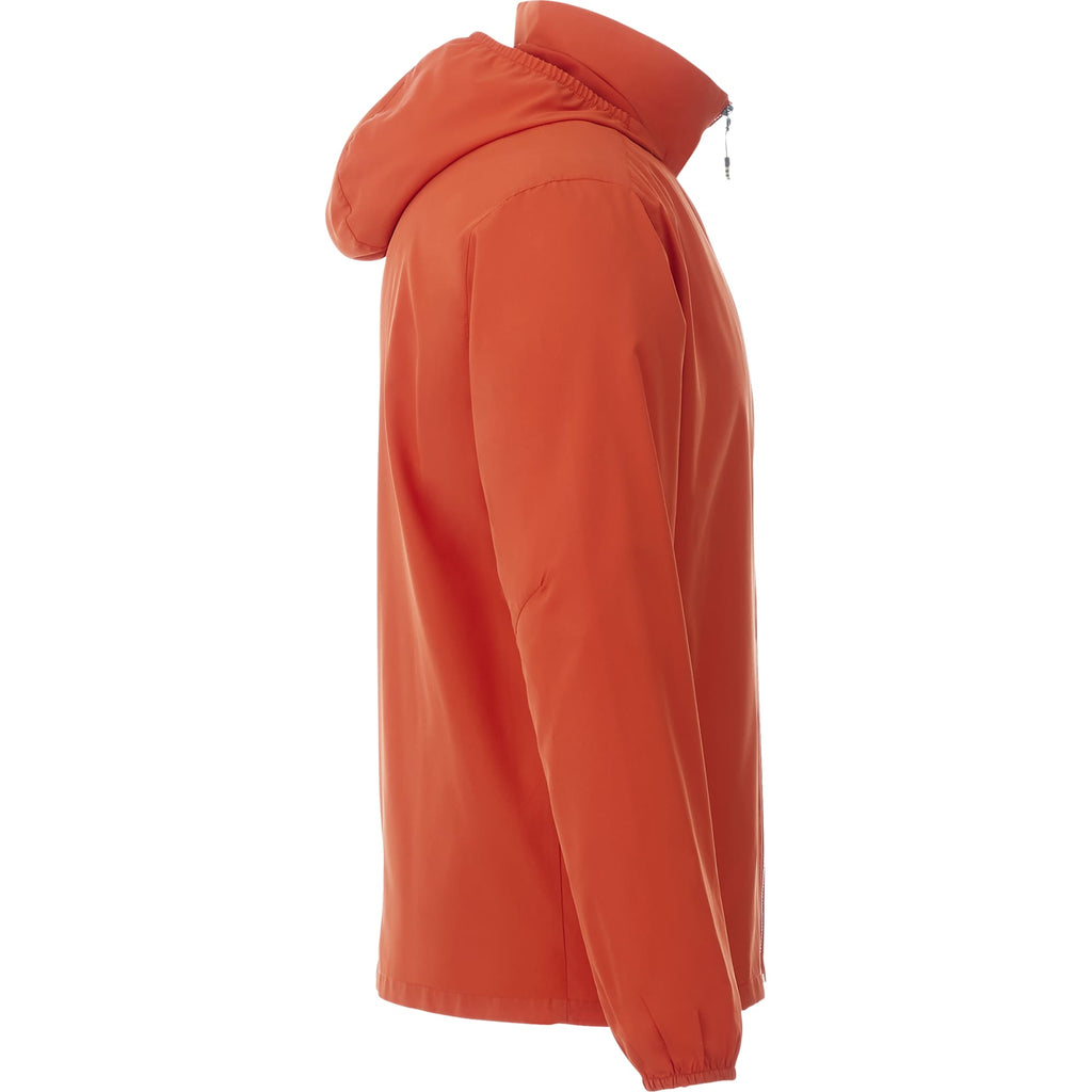 Toba Packable Jacket with Roll-Away Hood for Men Embroidery - Saffron - Right Side