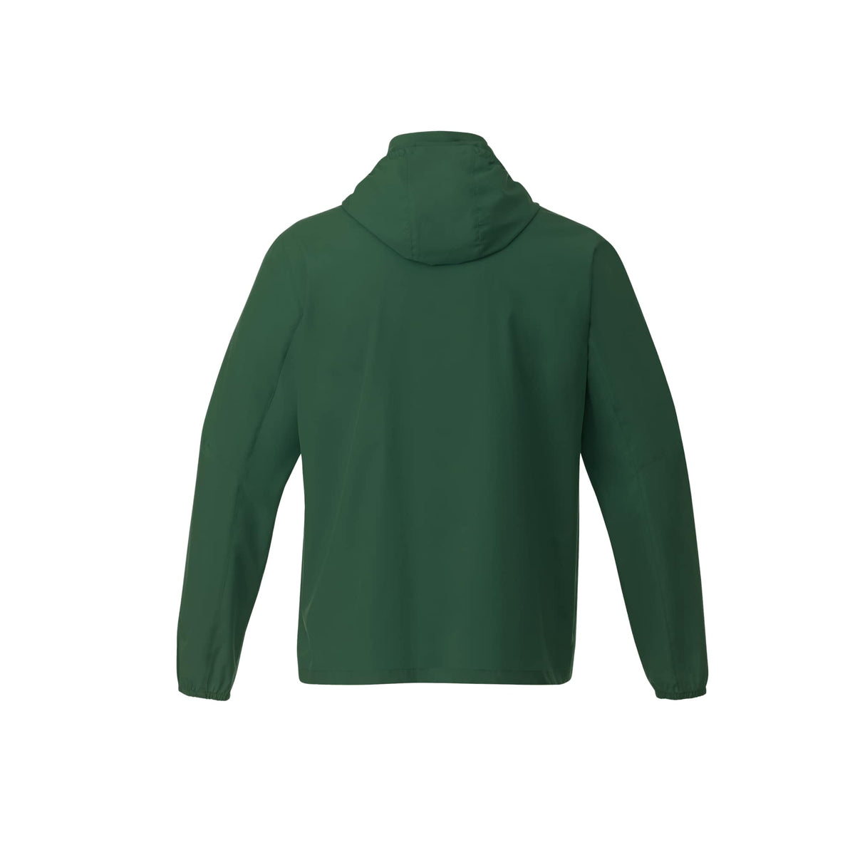 Toba Packable Jacket with Roll-Away Hood for Men Transfer - Forest Green - Back Flat