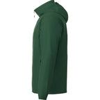 Toba Packable Jacket with Roll-Away Hood for Men Transfer - Forest Green - Left Side