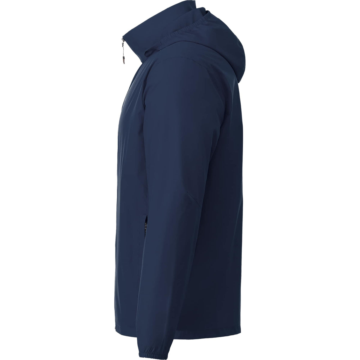 Toba Packable Jacket with Roll-Away Hood for Men Transfer - Vintage Navy - Left Side