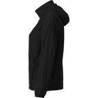 Toba Packable Jacket with Roll-Away Hood for Women Debossing - Black - Left Side