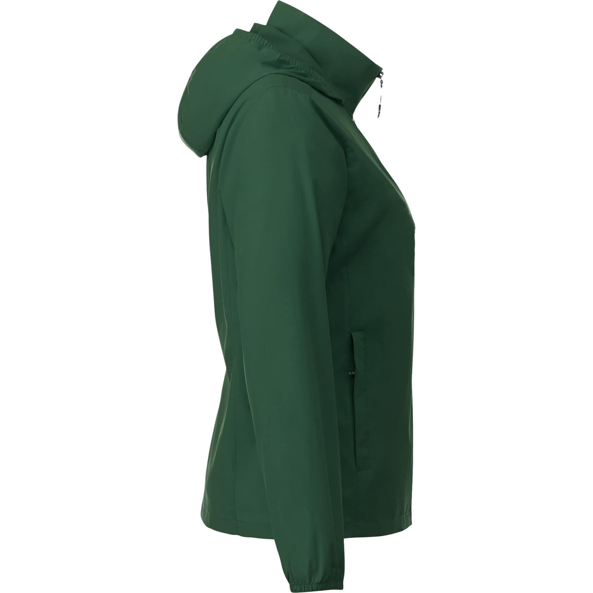 Toba Packable Jacket with Roll-Away Hood for Women Debossing - Forest Green - Right Side