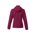 Toba Packable Jacket with Roll-Away Hood for Women Debossing - Maroon - Back Flat