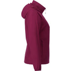 Toba Packable Jacket with Roll-Away Hood for Women Debossing - Maroon - Right Side