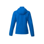 Toba Packable Jacket with Roll-Away Hood for Women Debossing - Olympic Blue - Back Flat