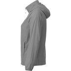 Toba Packable Jacket with Roll-Away Hood for Women Debossing - Quarry - Left Side