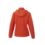 Toba Packable Jacket with Roll-Away Hood for Women Debossing - Saffron - Back Flat