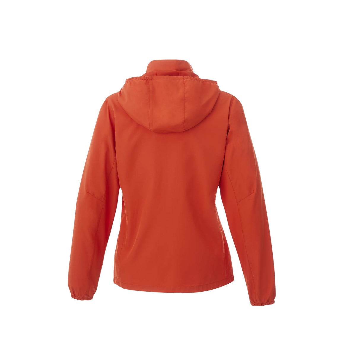 Toba Packable Jacket with Roll-Away Hood for Women Debossing - Saffron - Back Flat