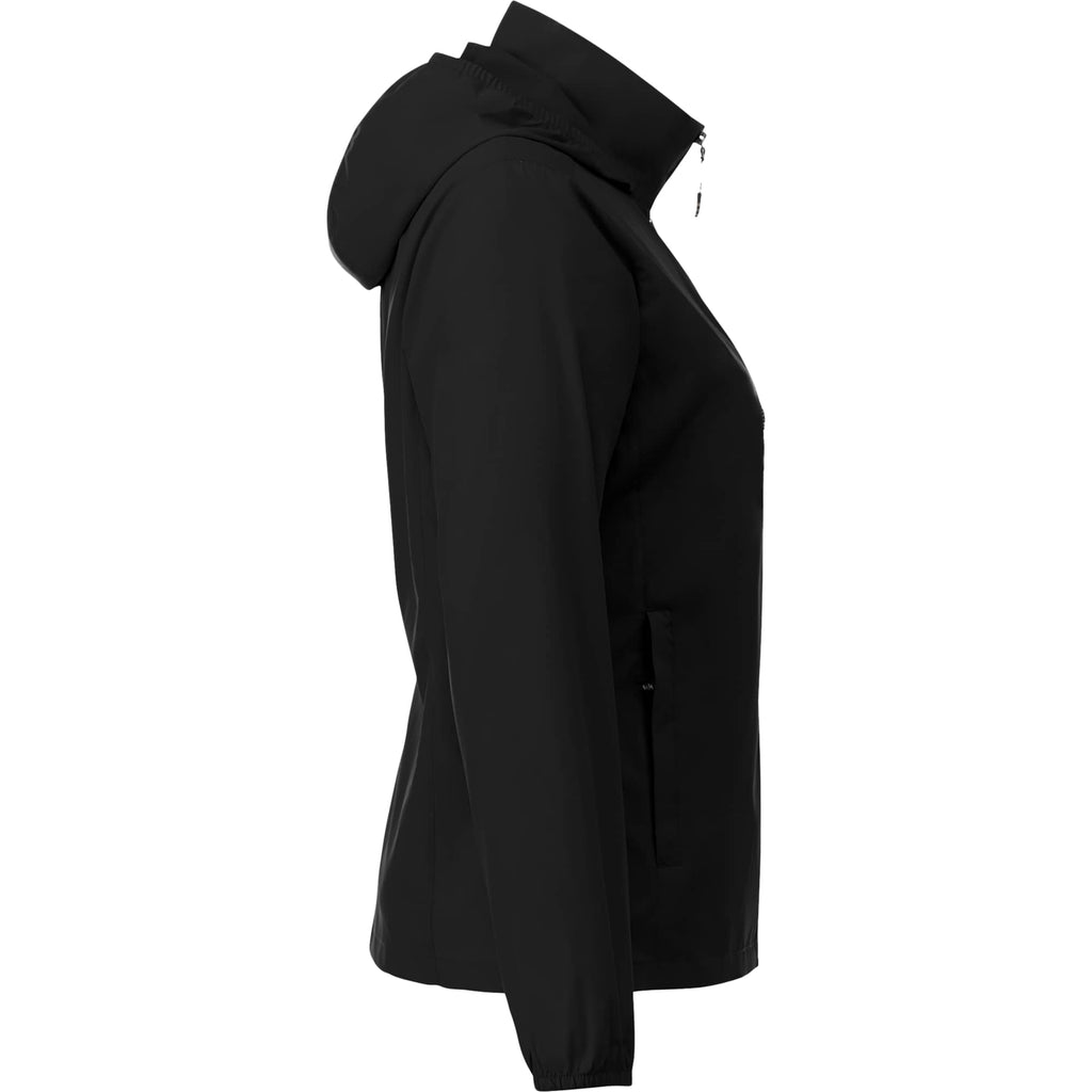 Toba Packable Jacket with Roll-Away Hood for Women Embroidery - Black - Right Side