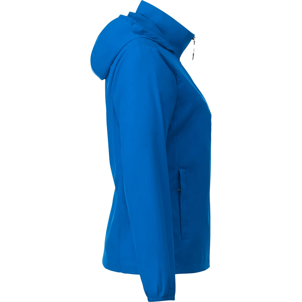 Toba Packable Jacket with Roll-Away Hood for Women Embroidery - Olympic Blue - Right Side