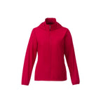 Toba Packable Jacket with Roll-Away Hood for Women Embroidery - Team Red - Front Flat