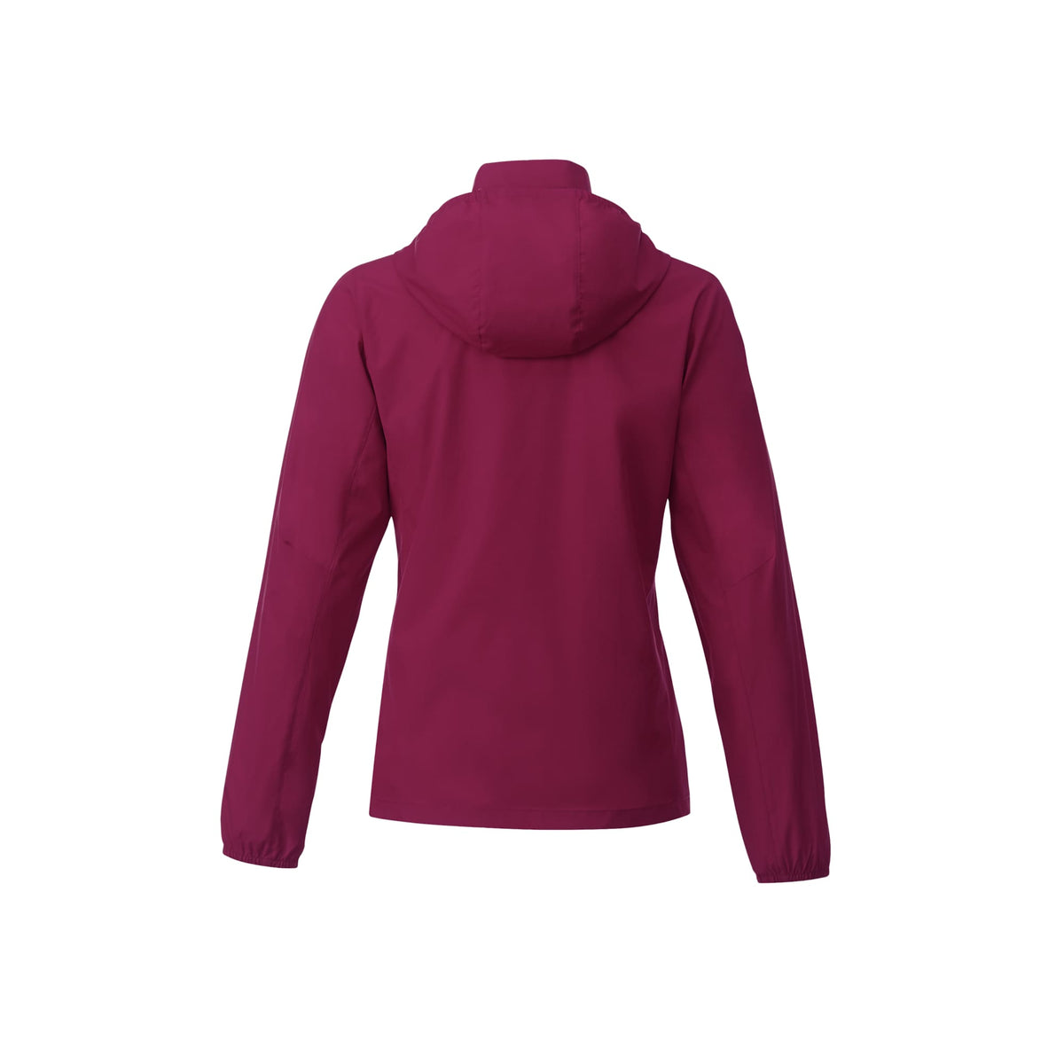 Toba Packable Jacket with Roll-Away Hood for Women Transfer - Maroon - Back Flat